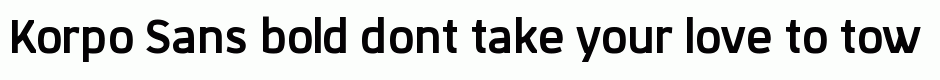 Korpo Sans bold