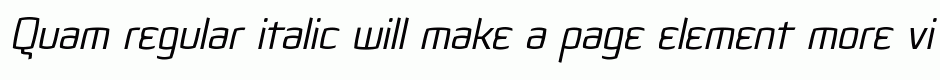 Quam regular italic
