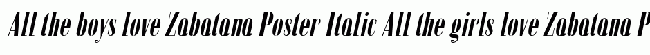 Zabatana Poster Italic