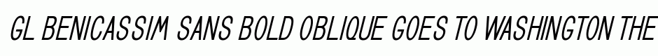 GL Benicassim sans bold oblique