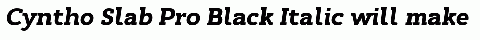 Cyntho Slab Pro Black Italic