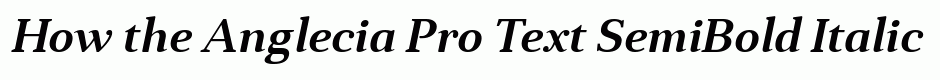 Anglecia Pro Text SemiBold Italic