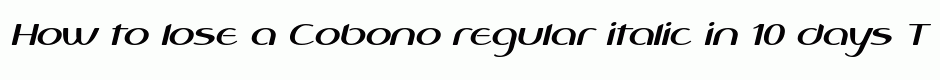 Cobono regular italic