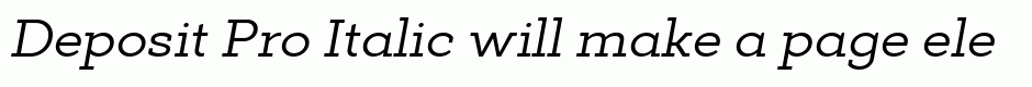 Deposit Pro Italic