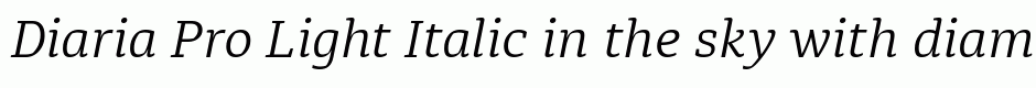 Diaria Pro Light Italic