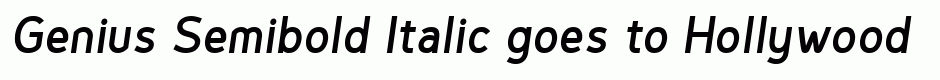 Genius Semibold Italic