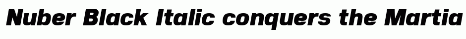 Nuber Black Italic