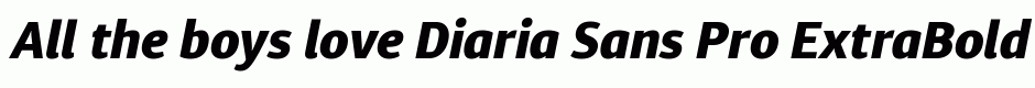 Diaria Sans Pro ExtraBold Italic
