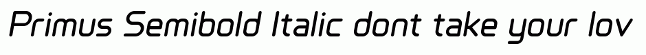 Primus Semibold Italic
