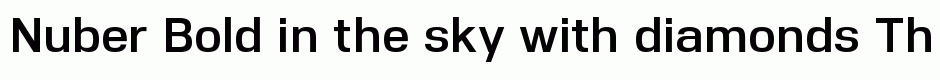 Nuber Bold