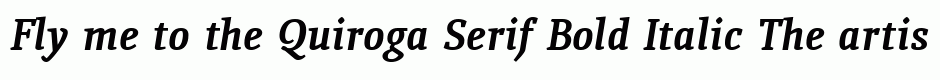 Quiroga Serif Bold Italic