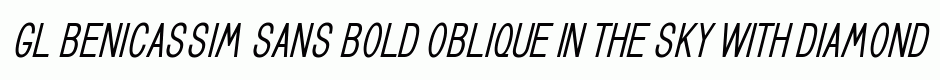 GL Benicassim sans bold oblique