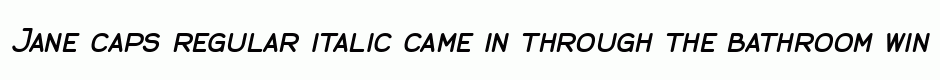 Jane caps regular italic