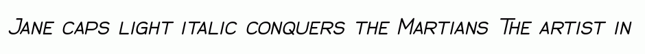 Jane caps light italic