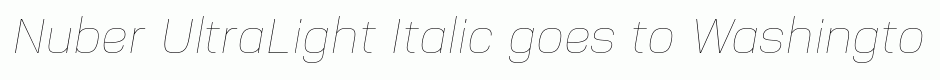 Nuber UltraLight Italic