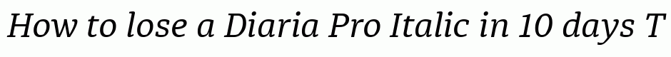 Diaria Pro Italic