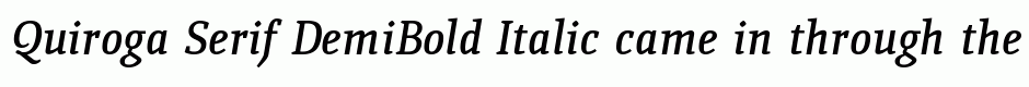 Quiroga Serif DemiBold Italic