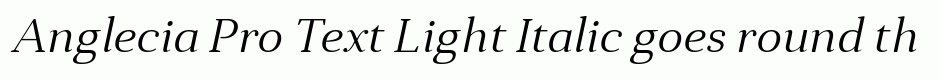 Anglecia Pro Text Light Italic