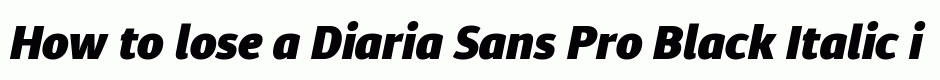 Diaria Sans Pro Black Italic