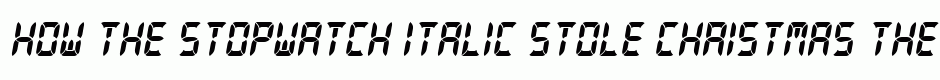 Stopwatch Italic