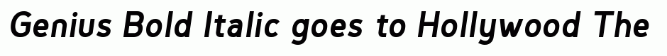 Genius Bold Italic