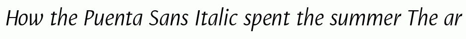 Puenta Sans Italic