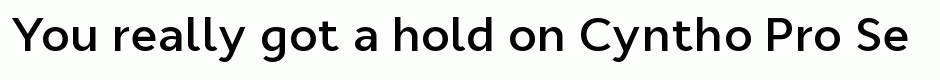Cyntho Pro SemiBold