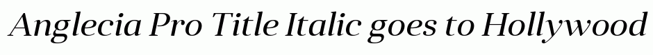 Anglecia Pro Title Italic