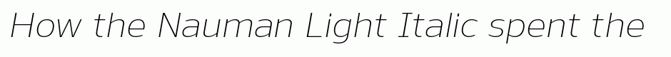 Nauman Light Italic