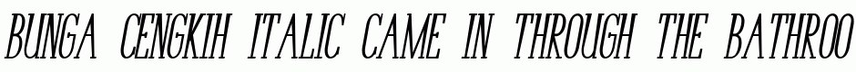 Bunga Cengkih Italic