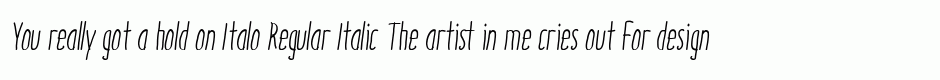 Italo Regular Italic
