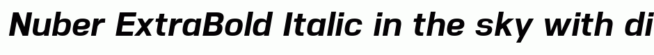 Nuber ExtraBold Italic
