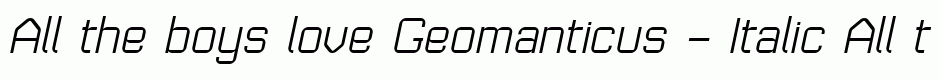 Geomanticus - Italic