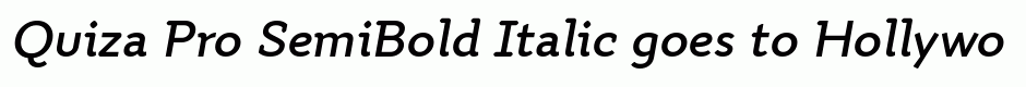 Quiza Pro SemiBold Italic