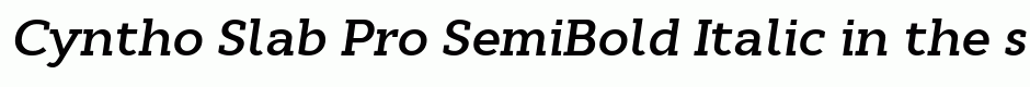 Cyntho Slab Pro SemiBold Italic