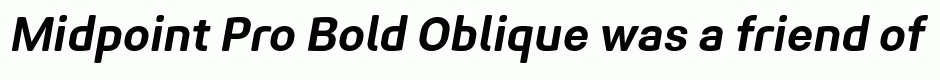 Midpoint Pro Bold Oblique