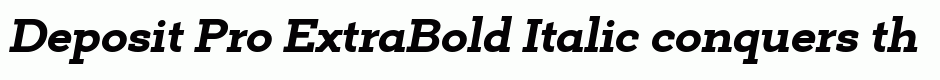 Deposit Pro ExtraBold Italic