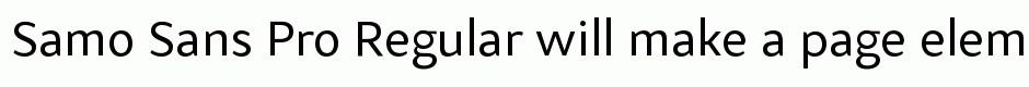 Samo Sans Pro Regular