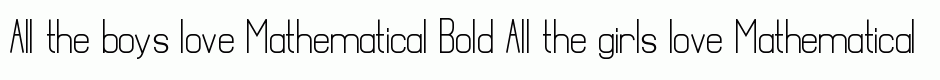 Mathematical Bold