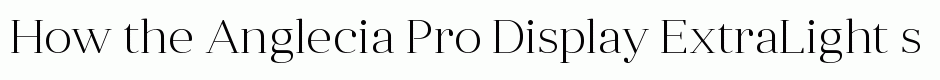 Anglecia Pro Display ExtraLight