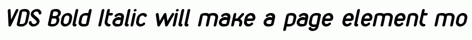 VDS Bold Italic