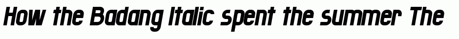 Badang Italic
