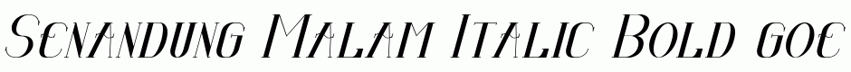 Senandung Malam Italic Bold