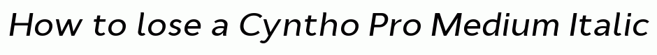 Cyntho Pro Medium Italic