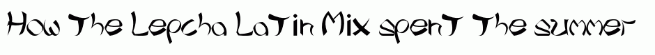 Lepcha Latin Mix