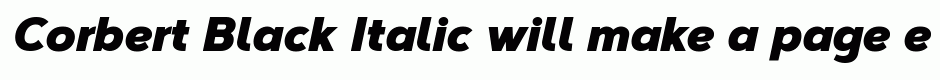 Corbert Black Italic