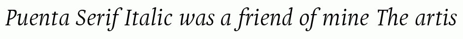 Puenta Serif Italic