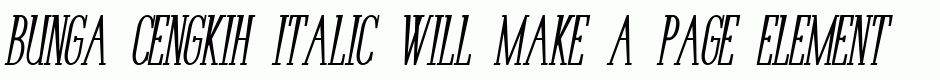 Bunga Cengkih Italic