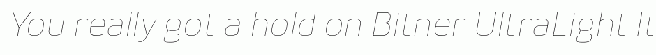 Bitner UltraLight Italic