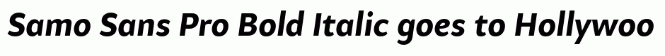 Samo Sans Pro Bold Italic
